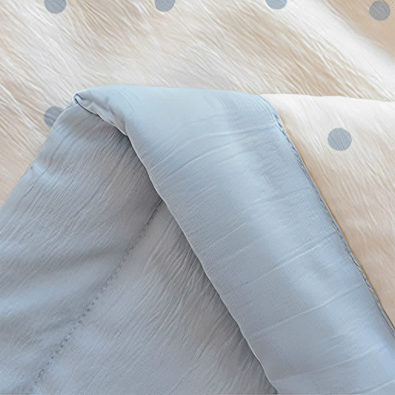 Ownkoti Blue Dot Seersucker Lightweight Summer Quilt - image 5