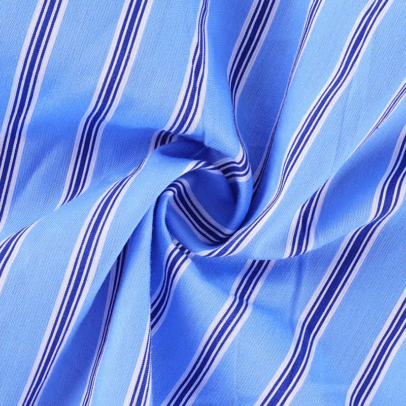 Ownkoti Blue Stripe Lace Cotton Cami Shorts Loungewear Set - image 6