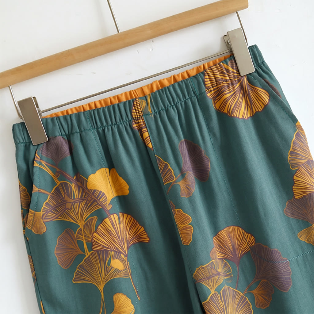Ownkoti Bright Leaf Cami & Pants Pajama Set - image 5
