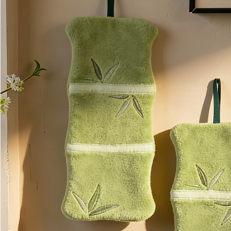 Ownkoti Bamboo Leaf Coral Fleece Hand Towel - image 4