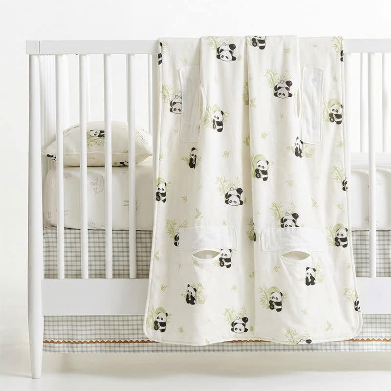Ownkoti Panda Bamboo Cotton Gauze Baby Blanket - image 4