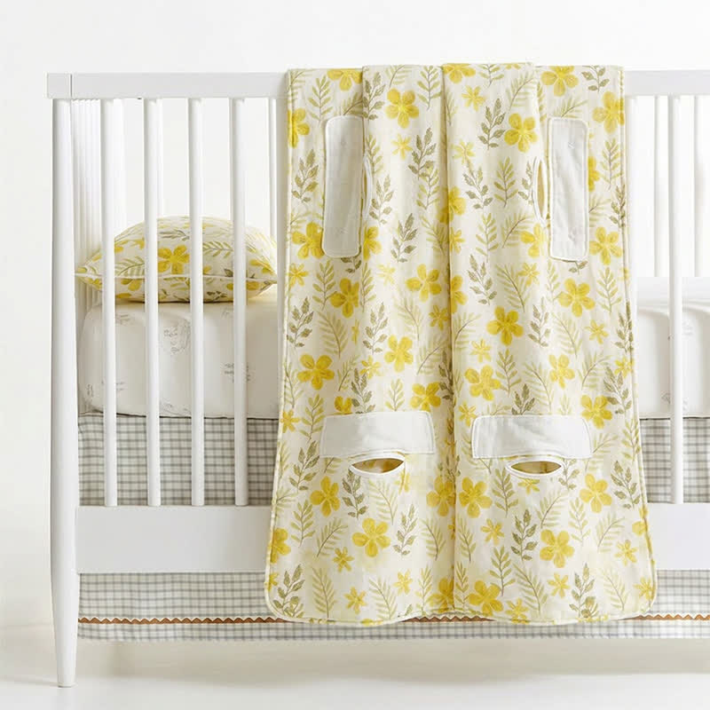 Ownkoti Yellow Floral Cotton Quilted Baby Blanket - image 4