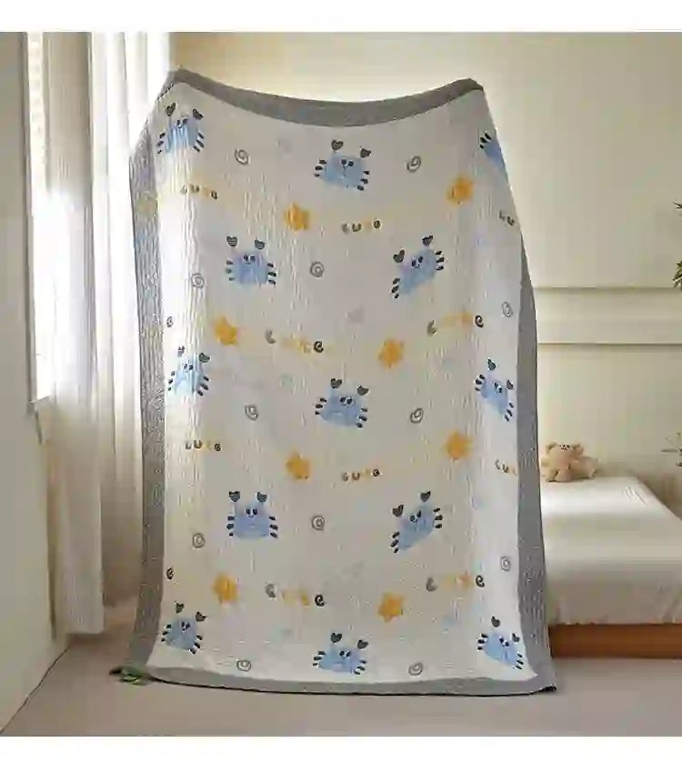 Ownkoti Blue Crab Lyocell Quilted Baby Blanket - image 6