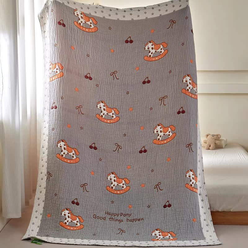 Ownkoti Happy Pony Lyocell Cooling Quilted Baby Blanket - image 6
