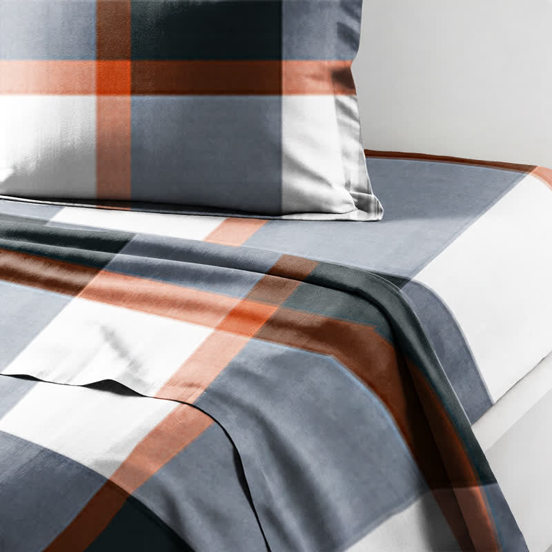 Ownkoti Modern Grey Plaid Twin XL Bedding Set - image 5