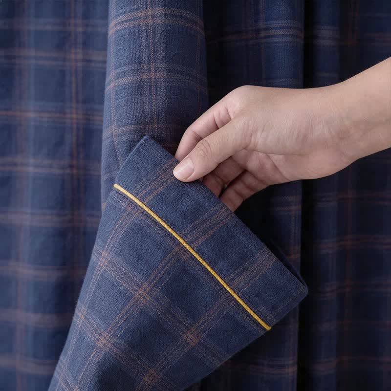 Ownkoti Unisex Style Plaid Cotton Bathrobe - image 7