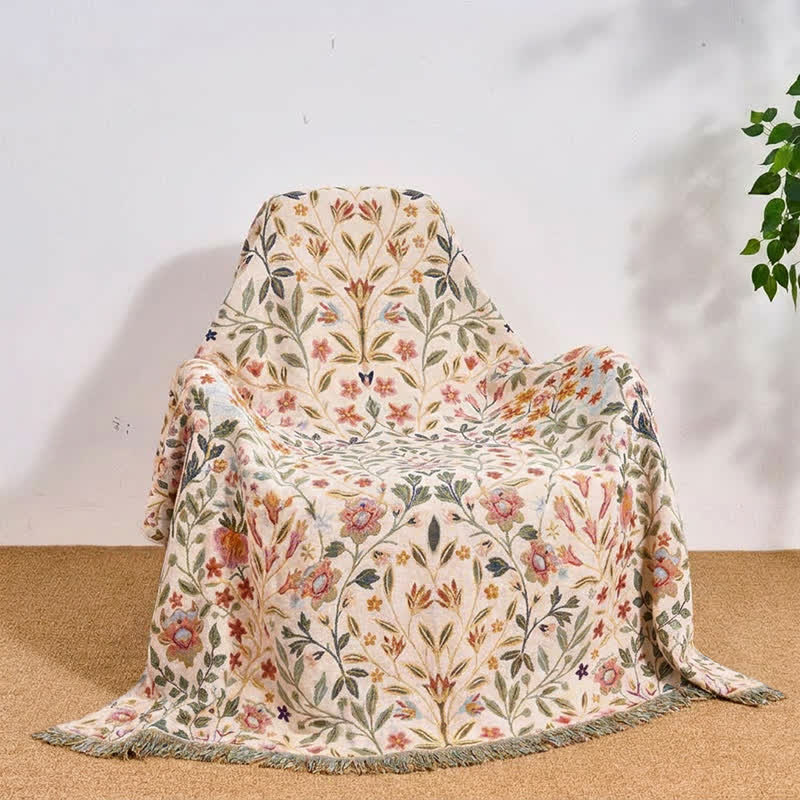 Ownkoti Floral Cotton Muslin Tassel Reversible Quilt - image 5