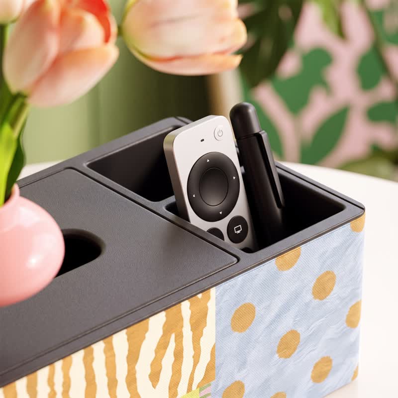 Ownkoti Playful Cat Patchwork Wooden Tissue Box Organizer - image 5
