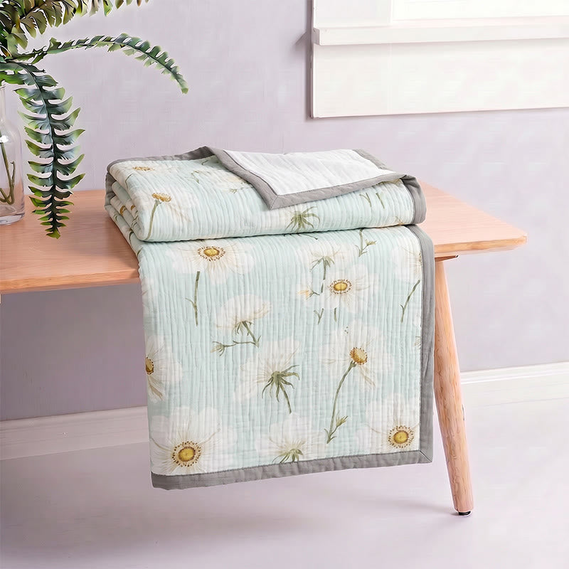 Ownkoti Soft Ivory Sunflower Cotton Blanket - image 6