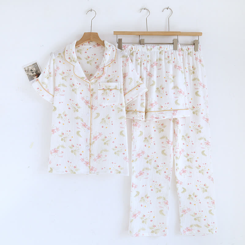 Ownkoti Cosy Floral 3-Piece Gauze Cotton Lounge Set - image 1