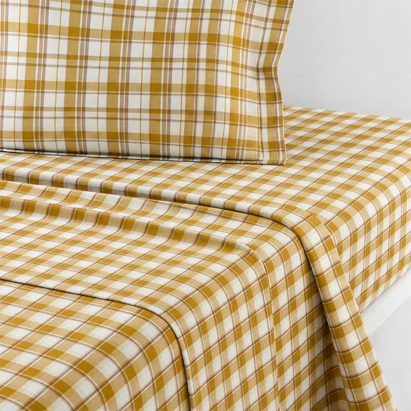 Ownkoti Mustard Plaid Twin XL Dorm Bedding Set - image 5