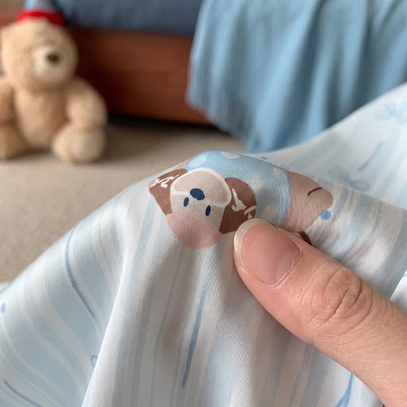 Ownkoti Sky Blue Puppy Print Pajama Set - image 5