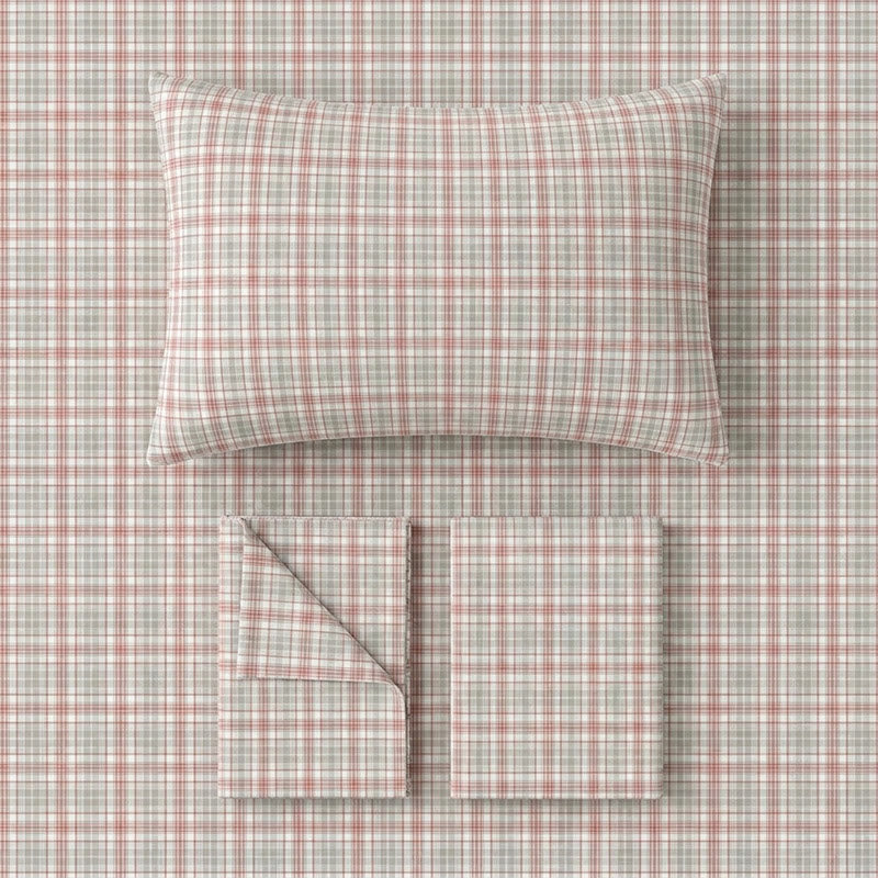 Ownkoti Pink Plaid Twin XL Dorm Bedding Set - image 5
