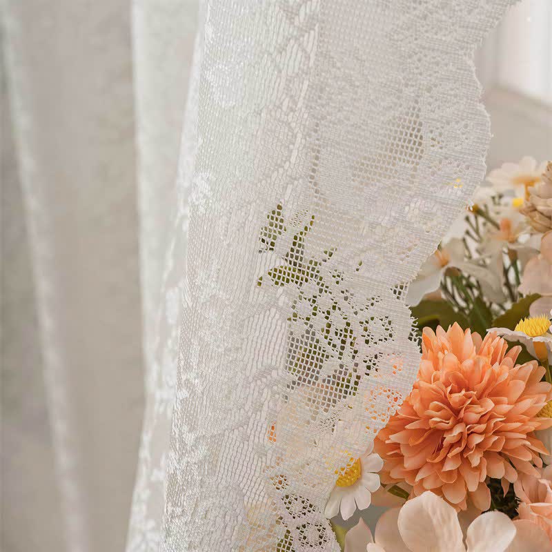 Ownkoti Grommet Top Airy Voile Lace Sheer Curtain - image 9