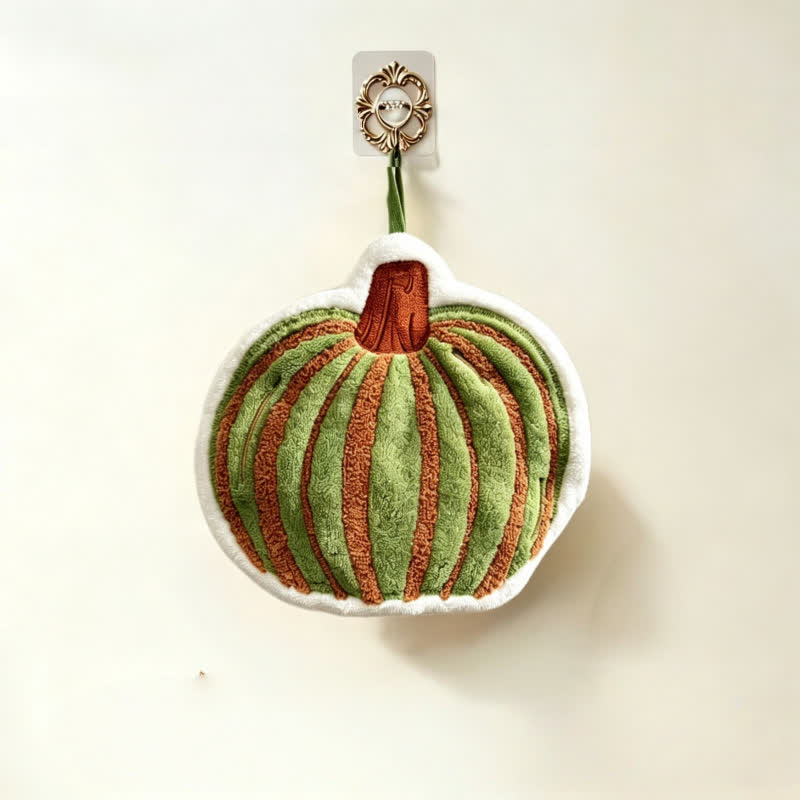 Ownkoti Pumpkin Shaped Quick Dry Hand Towel - Green - 3PCS - image 6