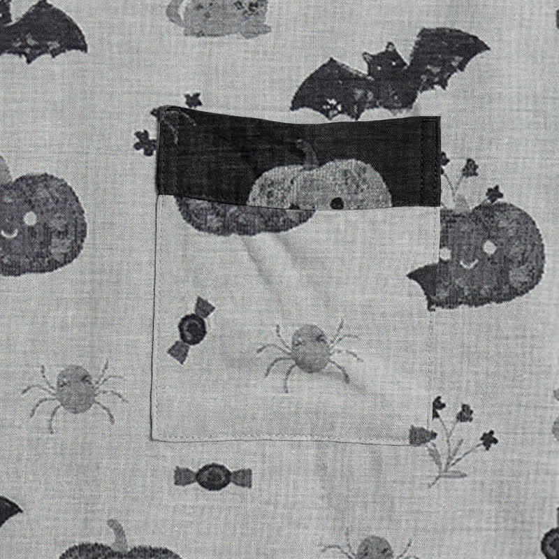Ownkoti Halloween Pumpkin Bat Cotton Kimono Robe - image 9