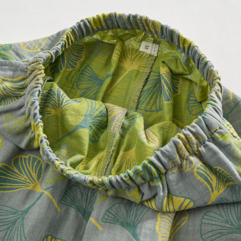 Ownkoti Nature‑Inspired Ginkgo Leaf Cotton Loungewear Set - image 15