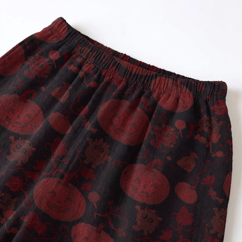 Ownkoti Red Pumpkin Monster Cotton Loungewear Set - image 13