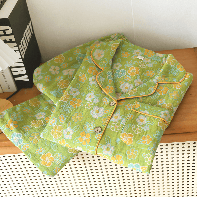 Ownkoti Green Ditsy Floral Cotton Pajama Set - image 3