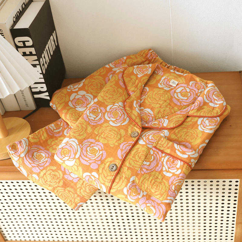 Ownkoti Orange Rose Cotton Sleepwear Set - image 3