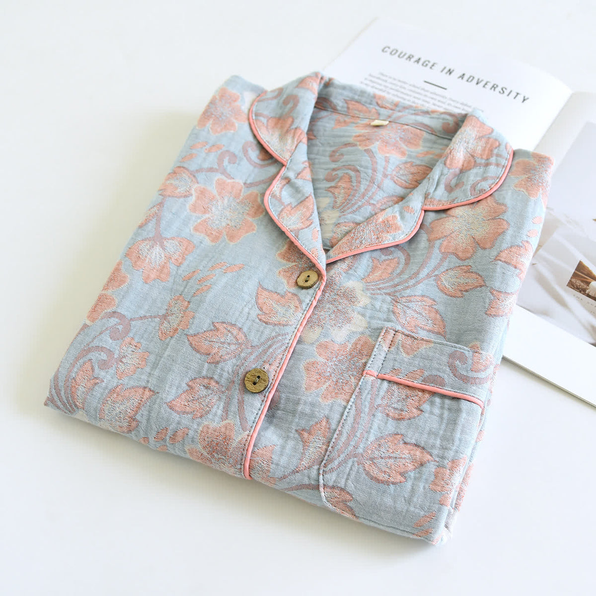 Ownkoti Breezy Floral Cotton Gauze Loungewear Set - image 13