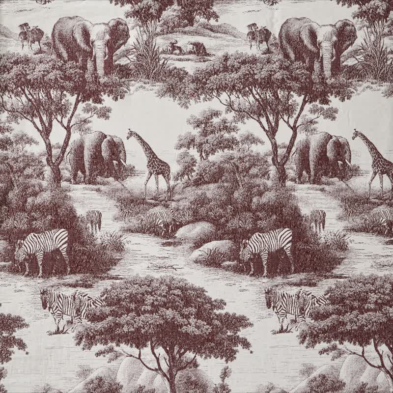 Ownkoti Vintage Jungle Toile Poncho Shawl Wrap - image 14