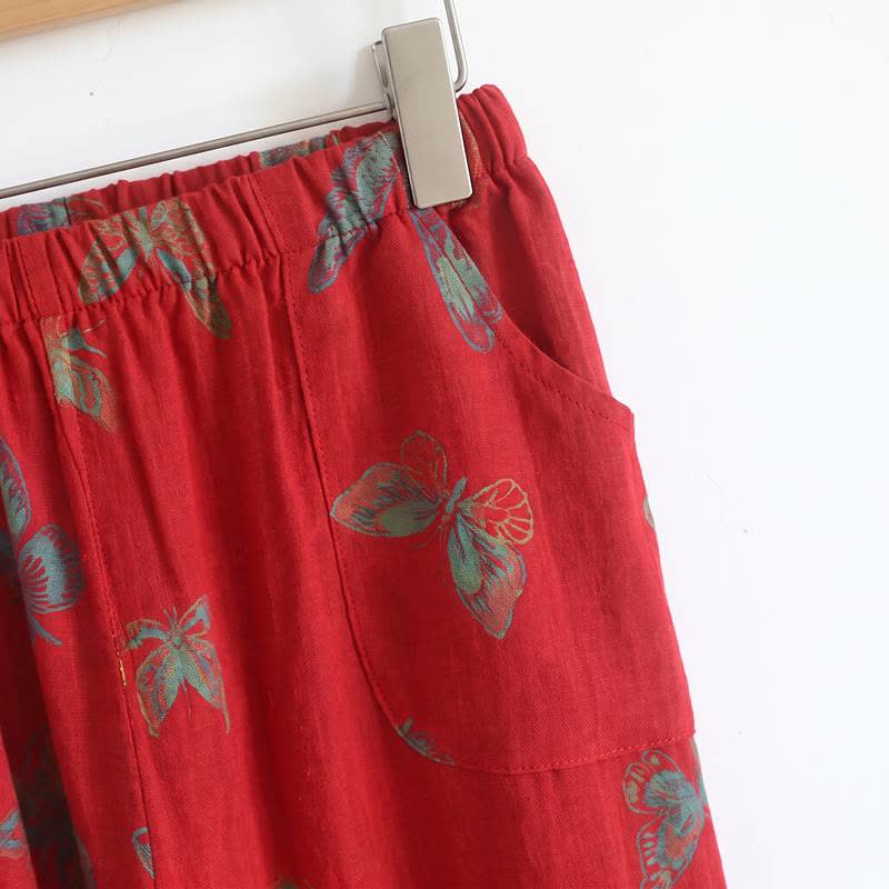Ownkoti Vintage Butterfly Cotton Frog Button Pajama Set - image 4