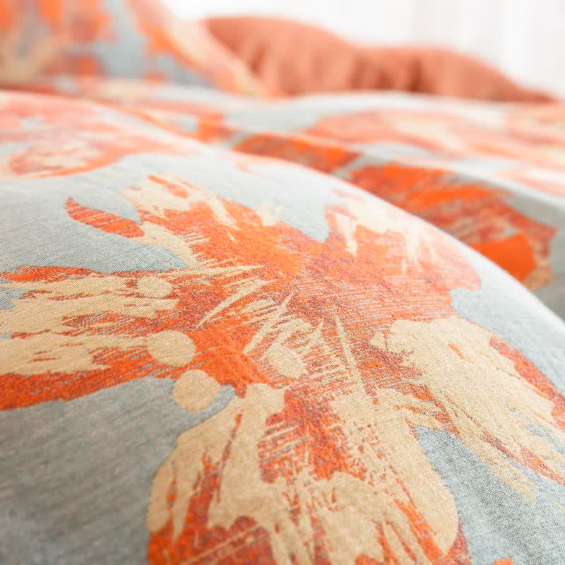 Ownkoti Artistic Flower Cotton Duvet Cover Bedding Set - image 7
