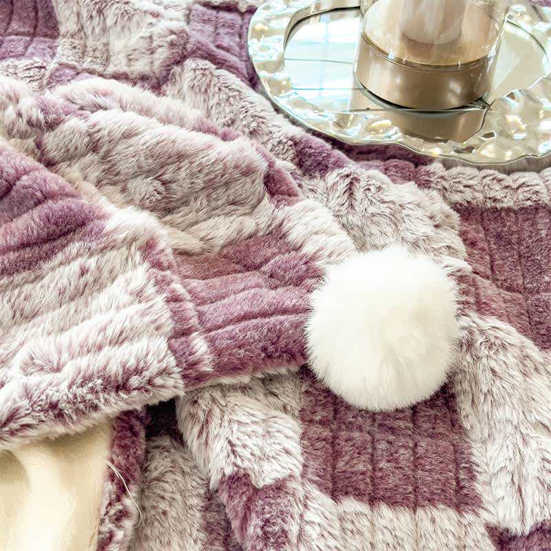 Ownkoti Modern Block Grid Cozy Reversible Blanket - image 49