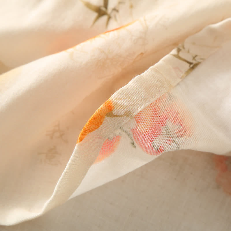 Ownkoti Persimmon Double Layer Gauze Nightwear Set