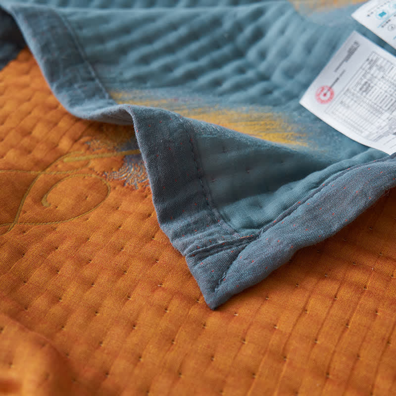 Ownkoti Luxurious Feather Cotton Gauze Breathable Quilt