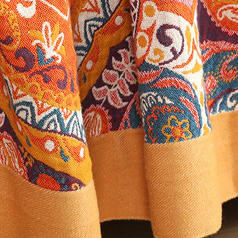 Ownkoti Boho Cotton Orange Reversible Sofa Blanket - image 10