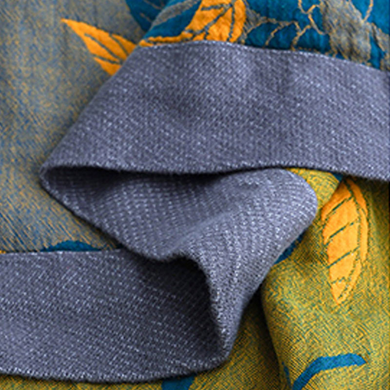 Edredón de algodón estampado con flores de olivo