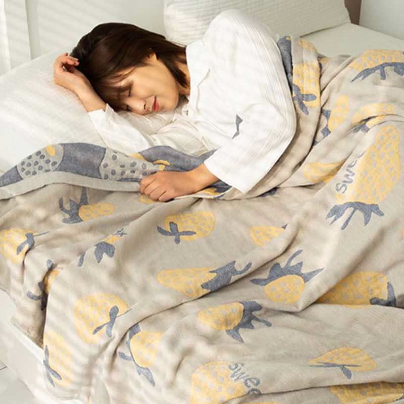 Ownkoti Strawberry Cotton Five Layer Soft Quilt – ownkoti