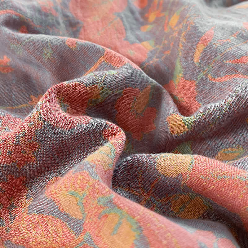 Ownkoti Lotus Pond Cotton Gauze Bedding Set (4PCS)