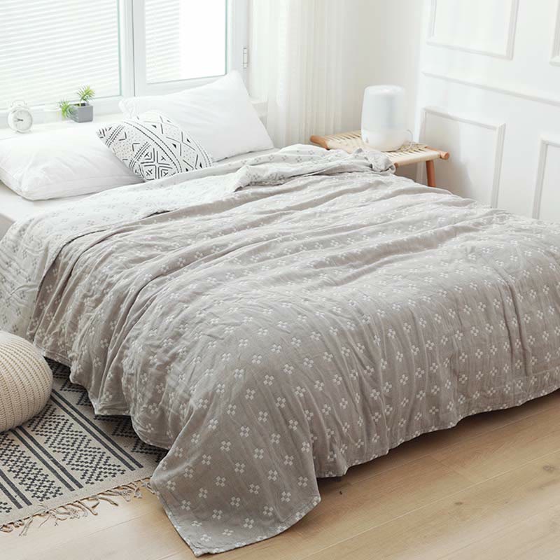 Ownkoti Mini White Square Plaid Cotton Quilt Quilts Ownkoti 13