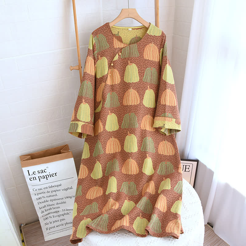 Ownkoti Pure Cotton Pastoral Pumpkin Pajama Set