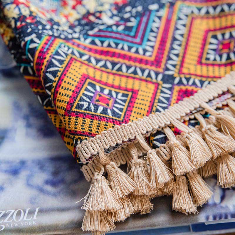 Retro Curtains Colorful Drapes Kitchen Valance Curtains Ownkoti 13