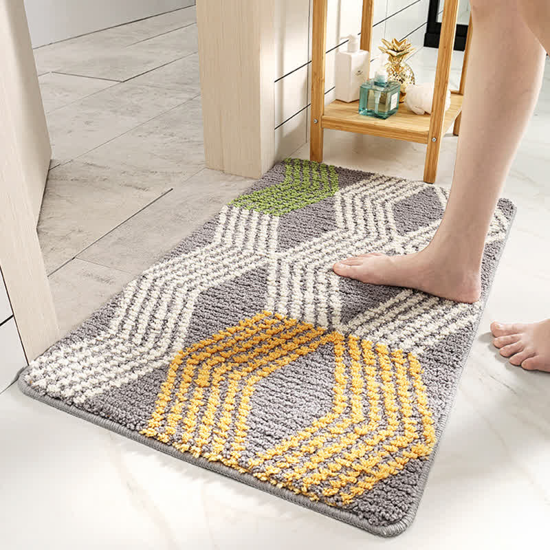 Ownkoti Leaf Pattern Soft Non-Slip Bathroom Rug Rugs Ownkoti 12