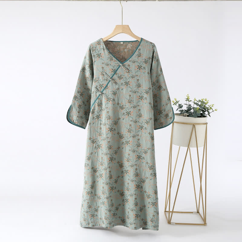 Ownkoti Pure Cotton Elegant Floral Nightdress