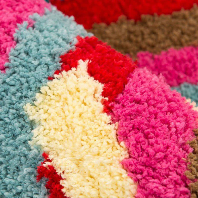 Ownkoti Rainbow & Letters Soft Non-slip Bath Mat