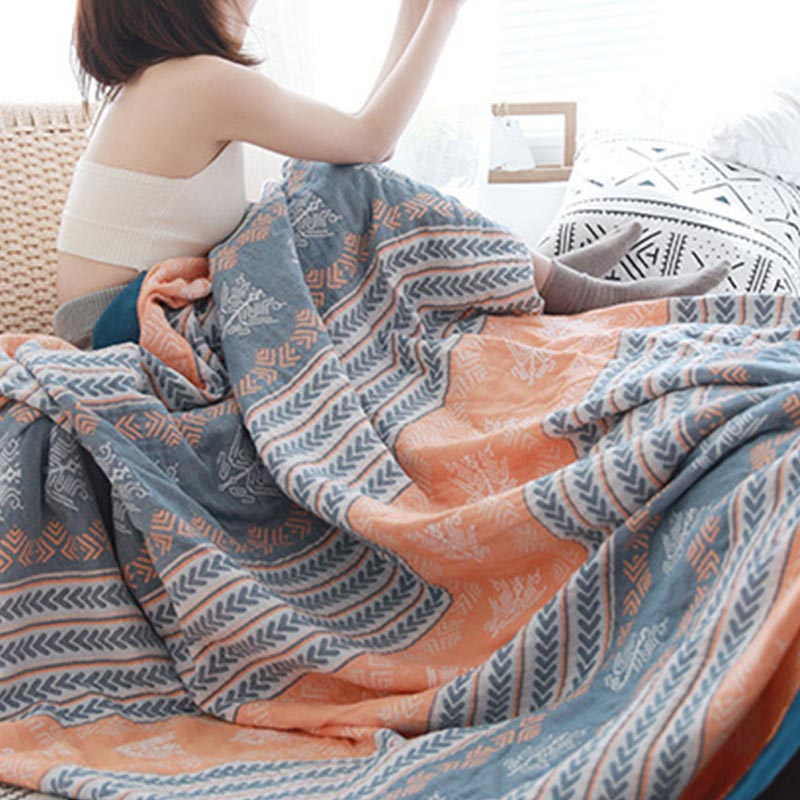 Wheat Ear Texture Cotton Reversible Quilt