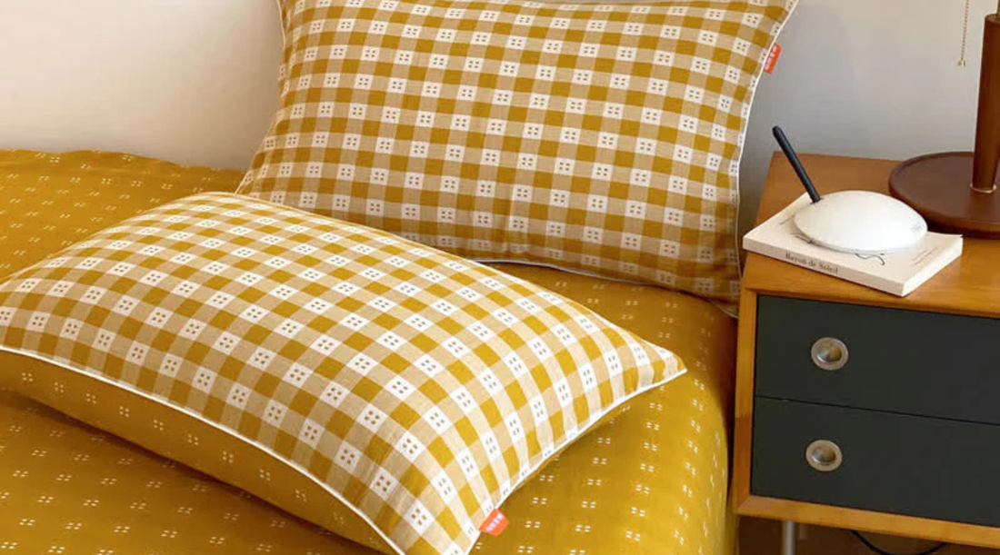 Ownkoti’s Retro Bamboo Print Cotton Gauze Yarn-dyed Jacquard Reversible Coverlet