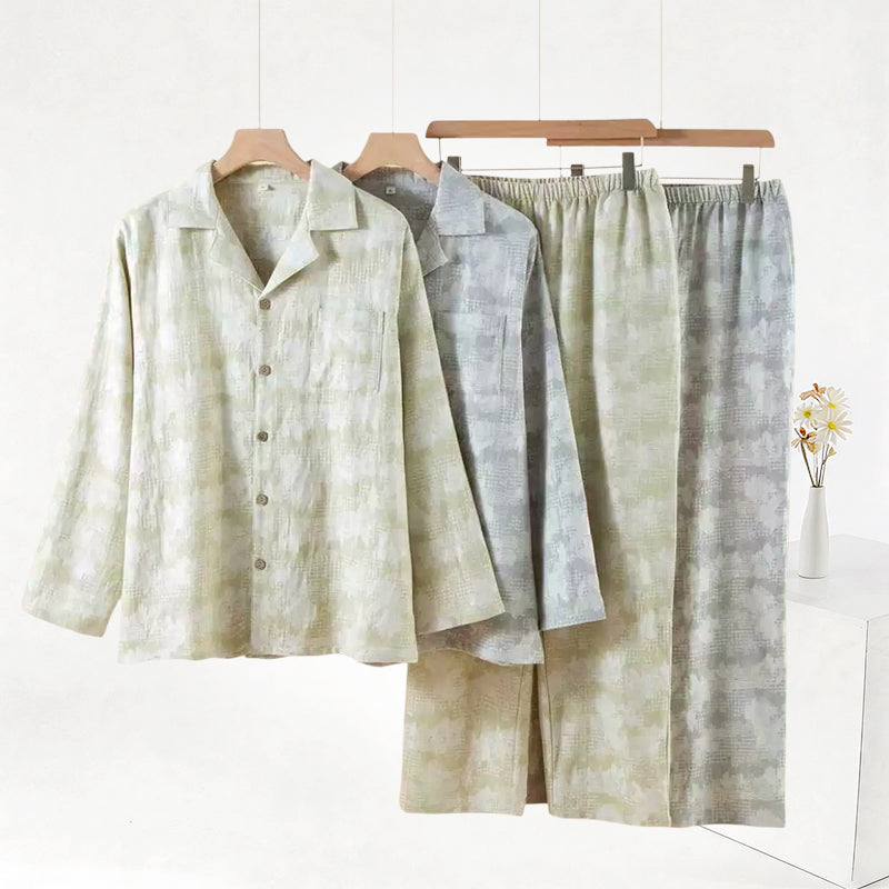 Ownkoti Light Floral & Subtle Gingham Button Loungewear Set - image 0