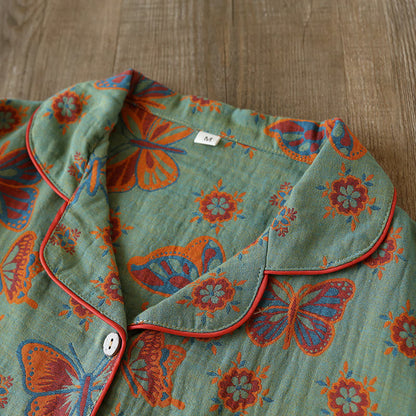 Ownkoti Vintage Butterfly Print Cotton Loungewear Set - image 2