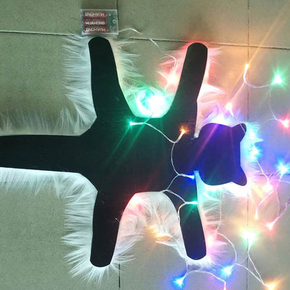 Ownkoti Aunt Bethany's Fried Cat Decorative Fur Trimmed Rug - With Multicolor Light - 3PCS - image 5