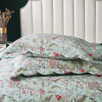 Ownkoti Vintage Flower Quilt with Pillow Shams - image 4