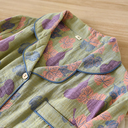 Gourd Jacquard Cotton Loungewear Set - image 4