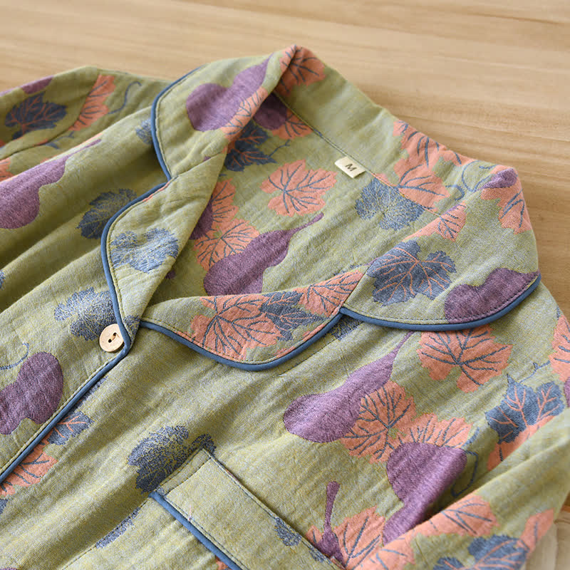 Ownkoti Gourd Jacquard Cotton Loungewear Set - image 4