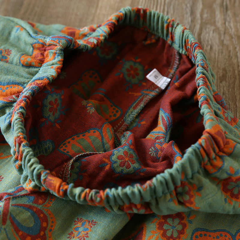 Vintage Butterfly Print Cotton Loungewear Set - image 6